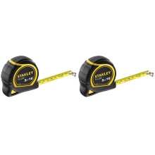 STANLEY TYLON Tape Measure 5M/16 Inches Compact Case with Cushioned Grip Metric and Imperial System 1-30-696 (Pack of 2)