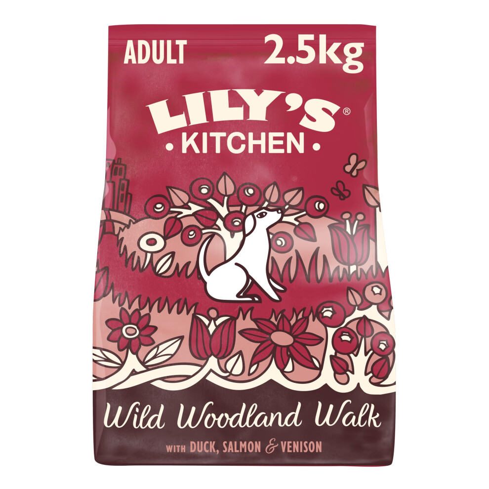 Lily's Kitchen Made With Natural Ingredients Adult Dry Dog Food Duck Salmon & Venison Grain-Free Recipe 2.5Kg