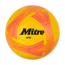 Mitre Impel L30P Football, Highly Durable, Shape Retention, For All Ages, Yellow, Orange, Black, Ball Size 5