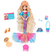 MERMAID HIGH Finly Deluxe Meerjungfrau-Puppe und Zubehr mit abnehmbarem Schwanz, Puppenkleidung und Modeaccessoires, Kinderspielzeug fr Mdchen ab