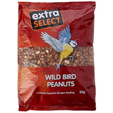 Extra Select Wild Bird Peanuts: High Grade, Protein Rich, Year Round Wild Bird Food Peanuts - Ideal for Winter Feed - 2kg