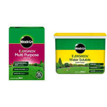 Miracle-Gro EverGreen Multi Purpose Grass Seed Carton, 840 g & Miracle-Gro Water Soluble Lawn Food 2kg
