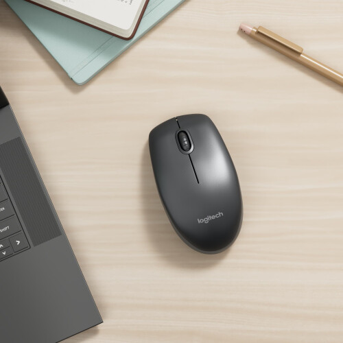 Logitech Logitech B100 Wired USB Mouse, 3-Buttons, Optical Tracking, Ambidextrous PC / Mac / Laptop - Black 1