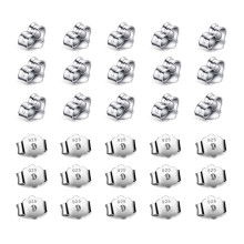 30 stuks/15 paar 925 sterling zilveren oorbel achterkanten vervanging veilige oorvergrendeling vlinder oorbel achterkant vervanging veilige oorsluiti