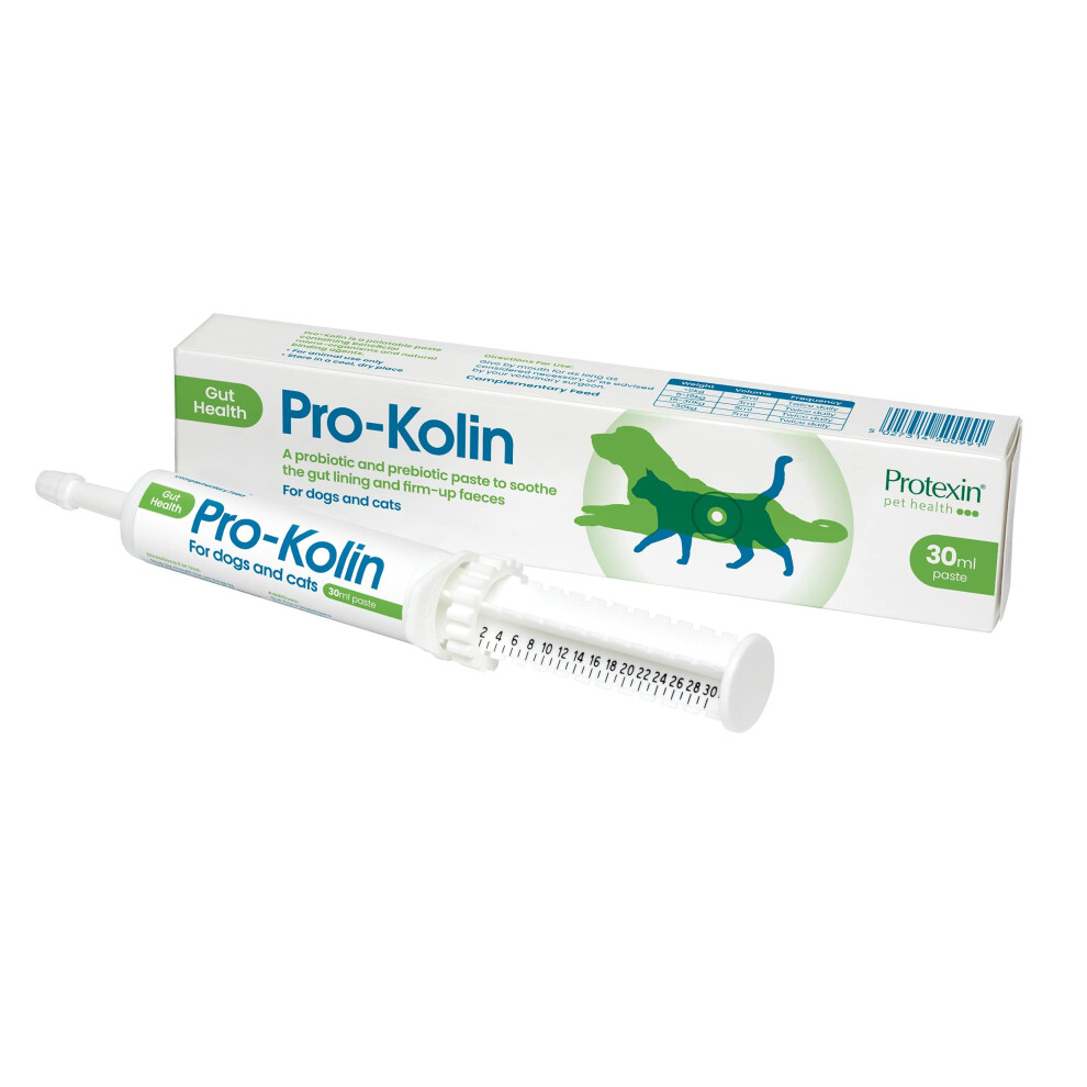 Protexin - Pro-Kolin for dogs and cats - Probiotic paste to support the gut 30ml + Syringe