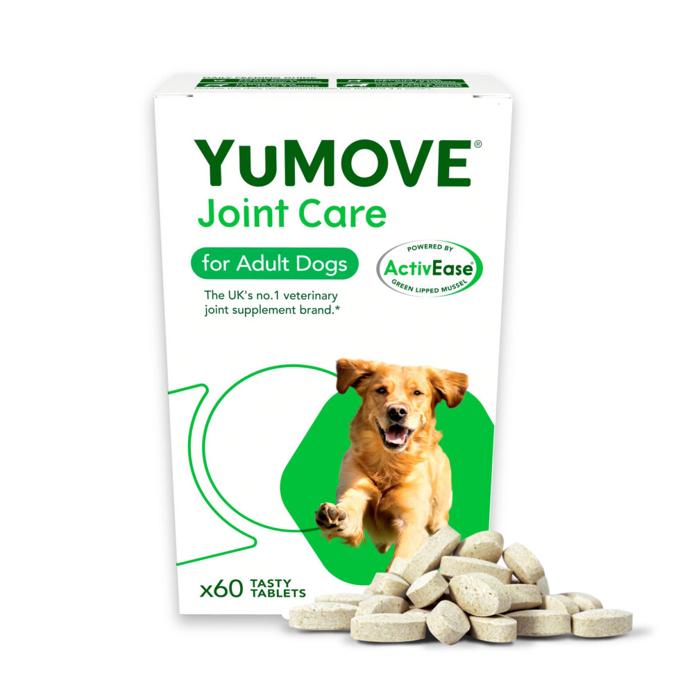 Lintbells | YuMOVE Dog | Essential Hip and Joint Supplement for Stiff Dogs | 60 Tablets