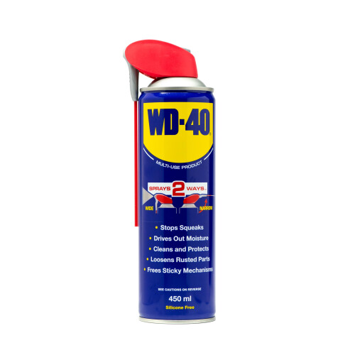 WD-40 Multi-Use Smart Straw 450ml Spray Aerosol Can Clean Rust Lubricant, blue