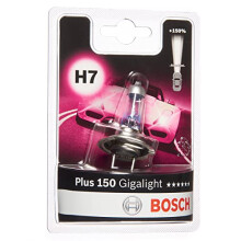 Bosch H7 (477) Plus 150 Gigalight Headlight Bulb - 12 V 55 W PX26d - 1 Bulb