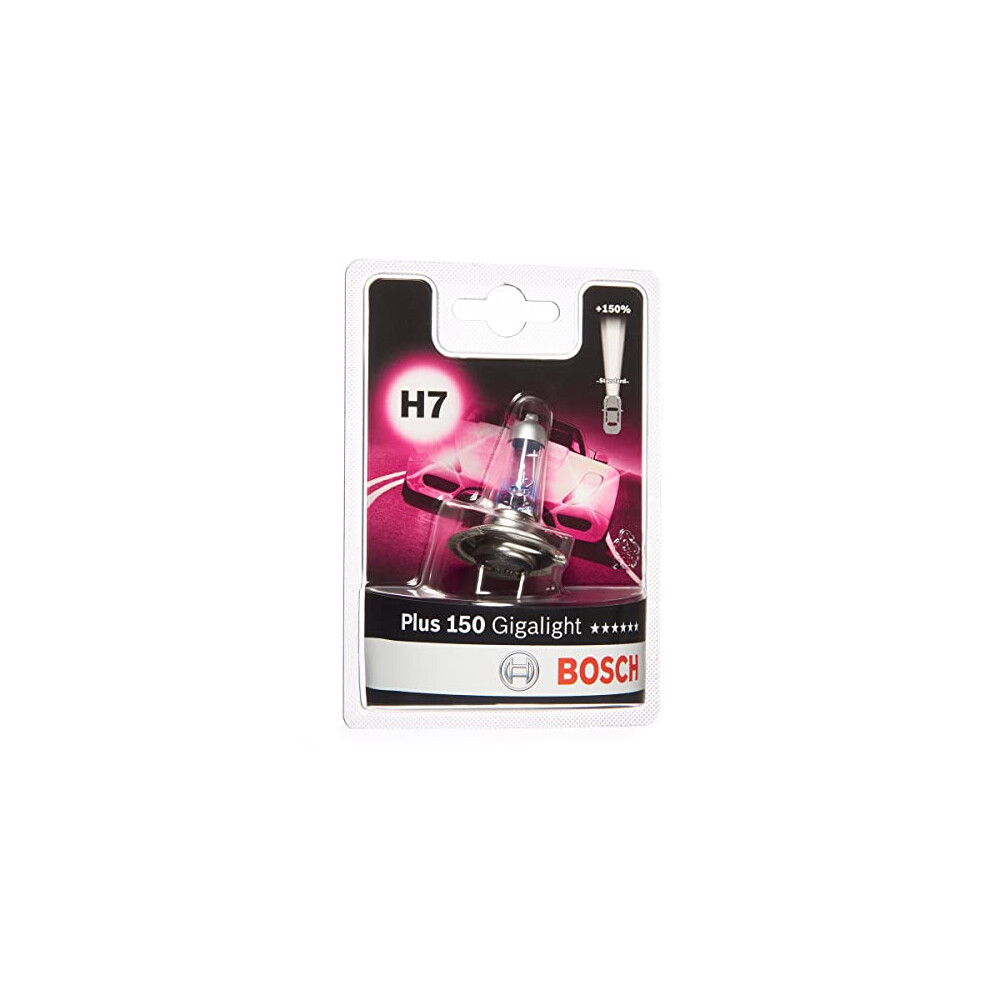Bosch H7 (477) Plus 150 Gigalight Headlight Bulb - 12 V 55 W Px26d - 1 Bulb