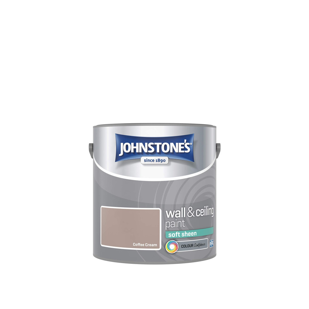 Johnstone's Wall And Ceiling Soft Sheen Emulsion Paint - Coffee Cream 2.5L