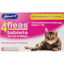 Johnsons 4Fleas Tablets for Cats & Kittens - 6-Treatment Pack (14D083)