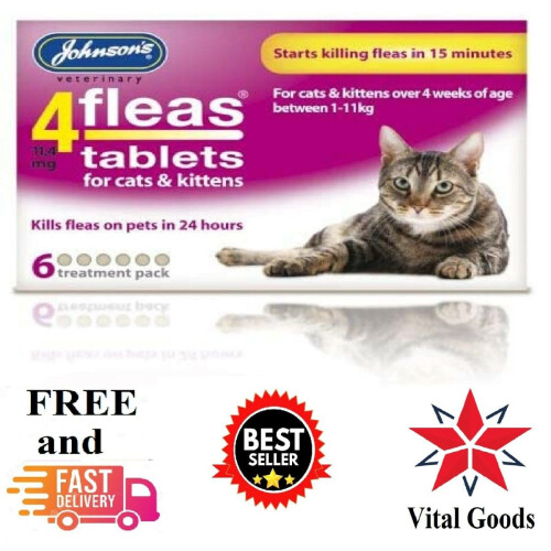 Johnson's Baby Johnsons 4Fleas Tablets for Cats & Kittens - 6-Treatment Pack (14D083) 2