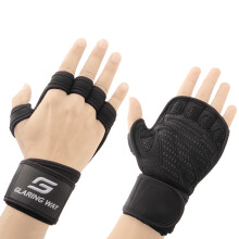 Glants de levage de poids a la maniere flagrante avec enveloppement de poignet integre pour exercer une protection complete de la paume et des ga