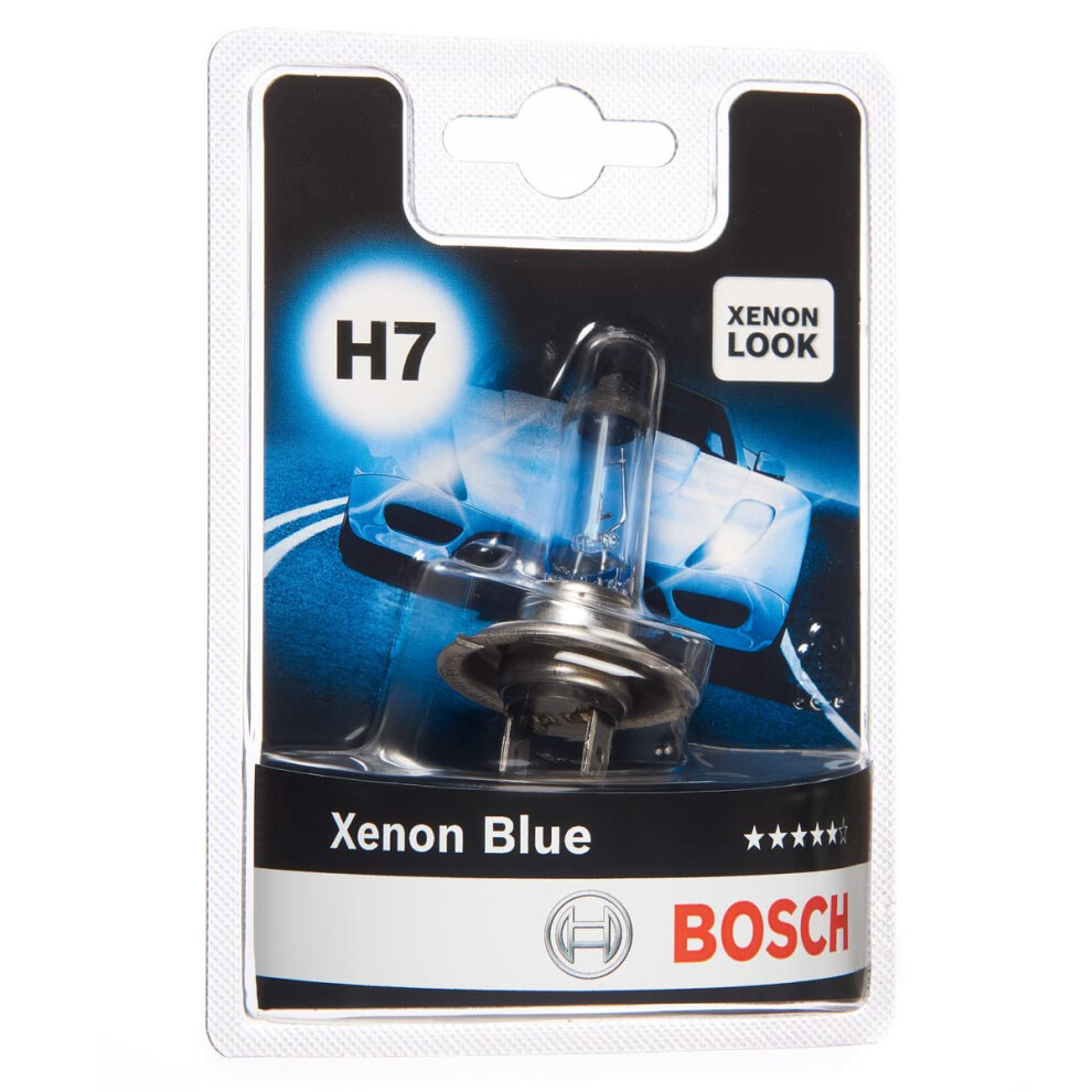 Bosch H7 (477) Xenon Headlight Bulb - 12 V 55 W Px26d - 1 Bulb Blue