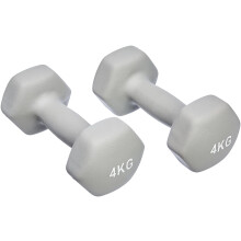 Amazon Basics Neoprene Dumbbell Pair, 8 kg, 4 kg (Set of 2), Grey