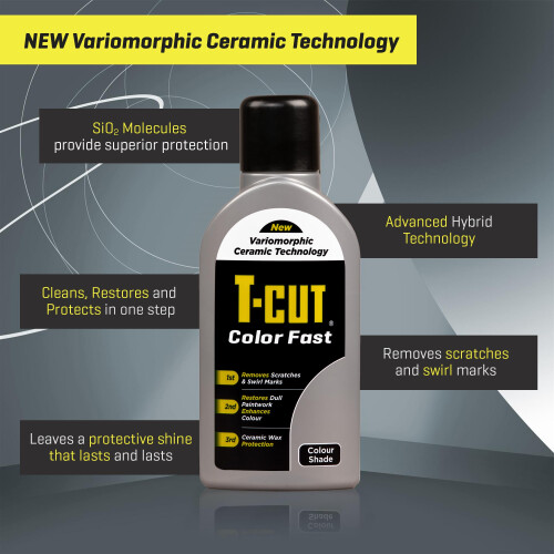 T-Cut Colour Fast 3-in-1 Paintwork Renovator, Silver, 500ml 2