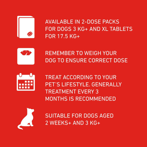 FRONTLINE FRONTLINE WORMER - XL Worming Tablets for Dogs - 2 Tablets 1