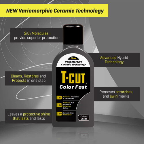 T-Cut Colour Fast 3-in-1 Paintwork Renovator, Grey, 500ml 2