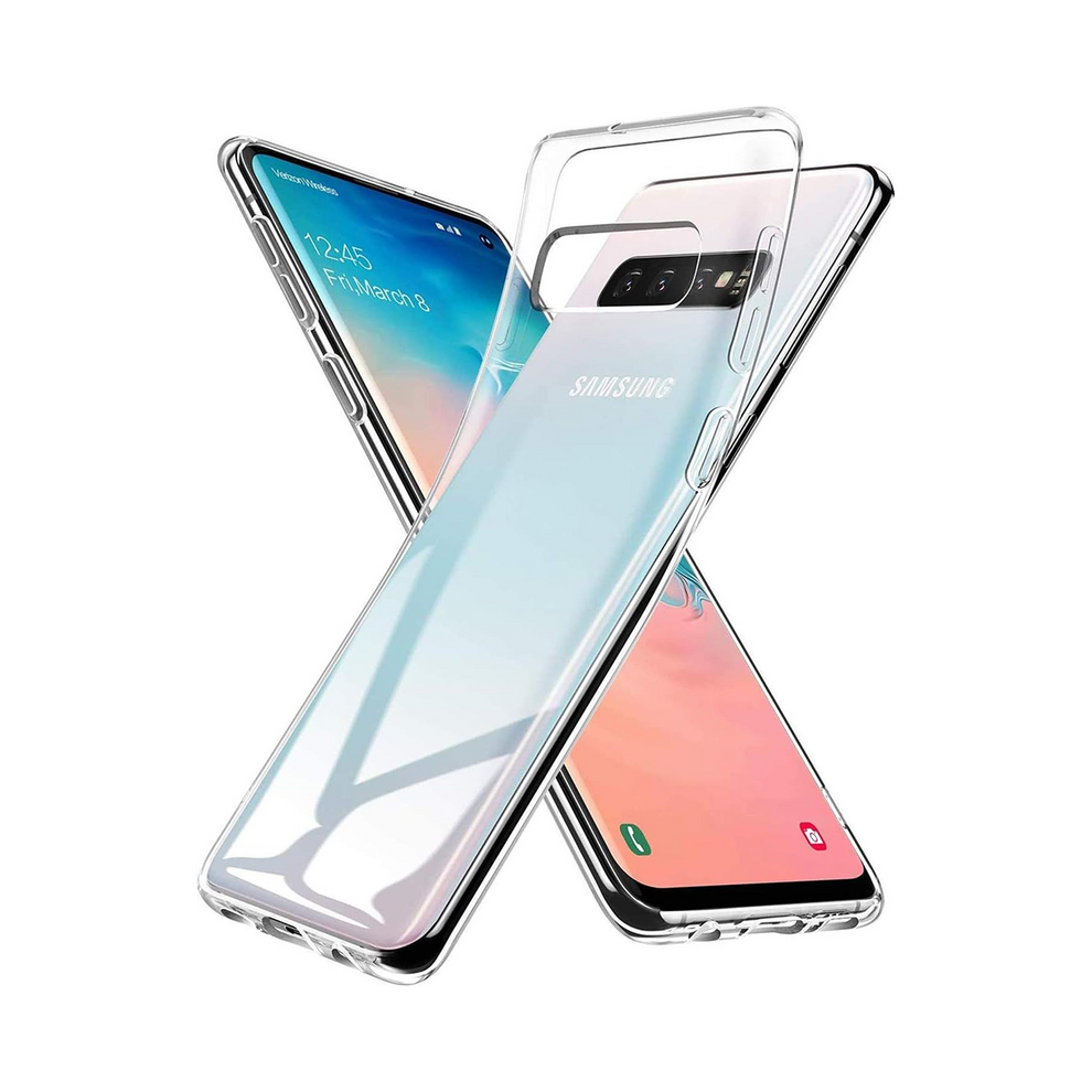 (For Galaxy S10+) Ultra Thin Transparent Silicone Soft Case For Sams 967854507041