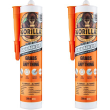 Gorilla Heavy Duty Grab Adhesive White 290ml (Pack of 2)