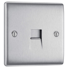 BG Electrical Single Telephone Slave Socket
