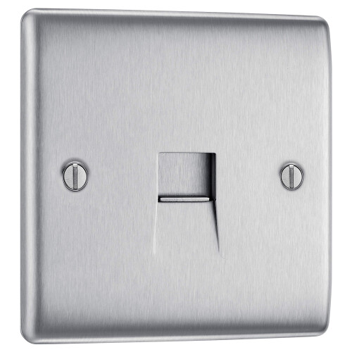 BG Electrical Single Telephone Slave Socket