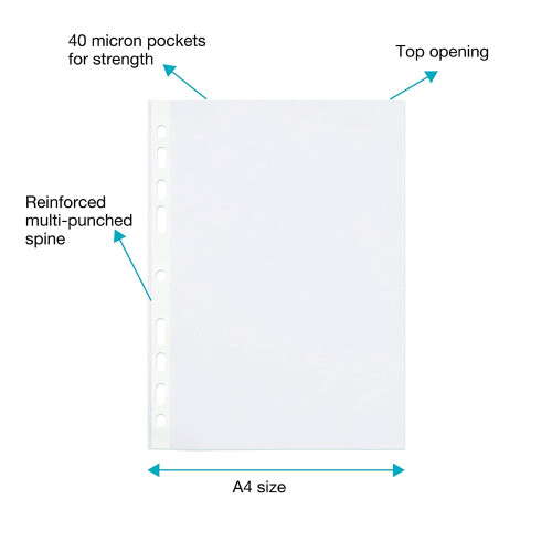 SUMMIT Punched Pockets A4, 200 Poly Pockets 2
