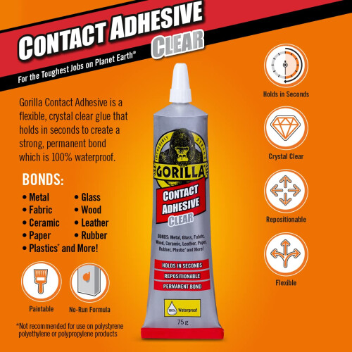Gorilla Gorilla Contact Adhesive 75g (2 Pack) 1