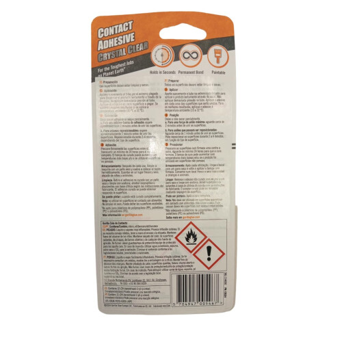 Gorilla Gorilla Clear Contact Adhesive 75g - Strong, Transparent Bond for Multiple Surfaces 1