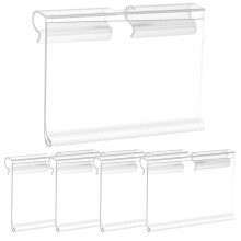 50 stuks herbruikbare plastic draadplanklabelhouder voor voorraadkast, detailhandel, winkelcentrum, winkel, supermarkt, UPC-prijskaart, bord en ticket