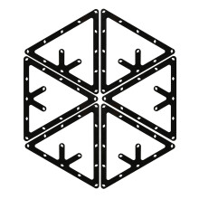 ITROLLE Magic Ball Rack, 6-teiliges Billarddreieck, Magic Rack Sheet mit Billardtisch-Markierungspunkten, Billardtisch-Ballhalter