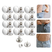 12PCS Perfect Fit Okamit Knoflky Okamit Knoflky Nhradn knoflcky Jean Odnmateln Knoflky Bez icch knoflku prodluujcch nebo zmenujc