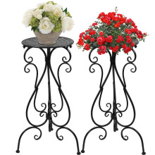 NAKUPE 22,5" Hoher Pflanzenständer, Robuster Metall Blumentopfhalter Vintage Garten