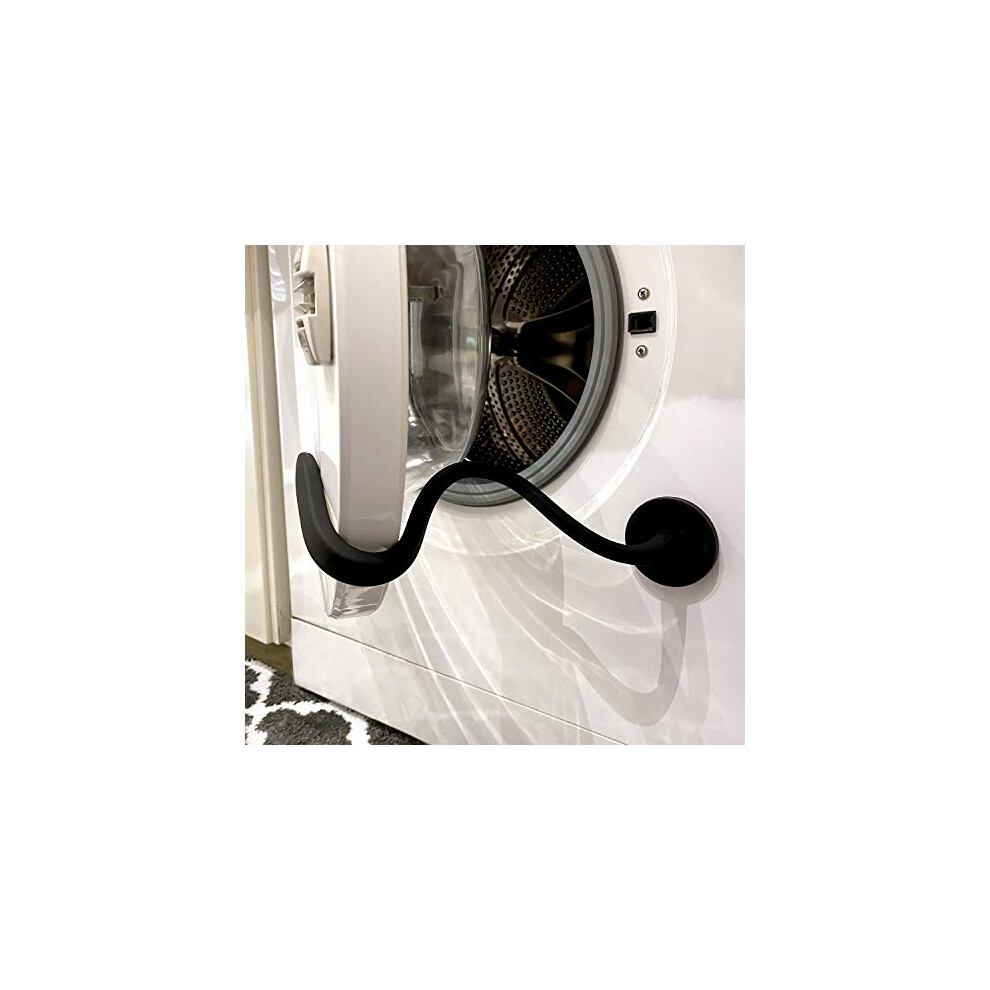 Spedtees - Supporto Per Porta Lavatrice Con Coperchio A Rondella Flessibile, Per Mantenere La Porta Aperta La Rondella Per Mantenerla Asciutta, Colore: Nero-image