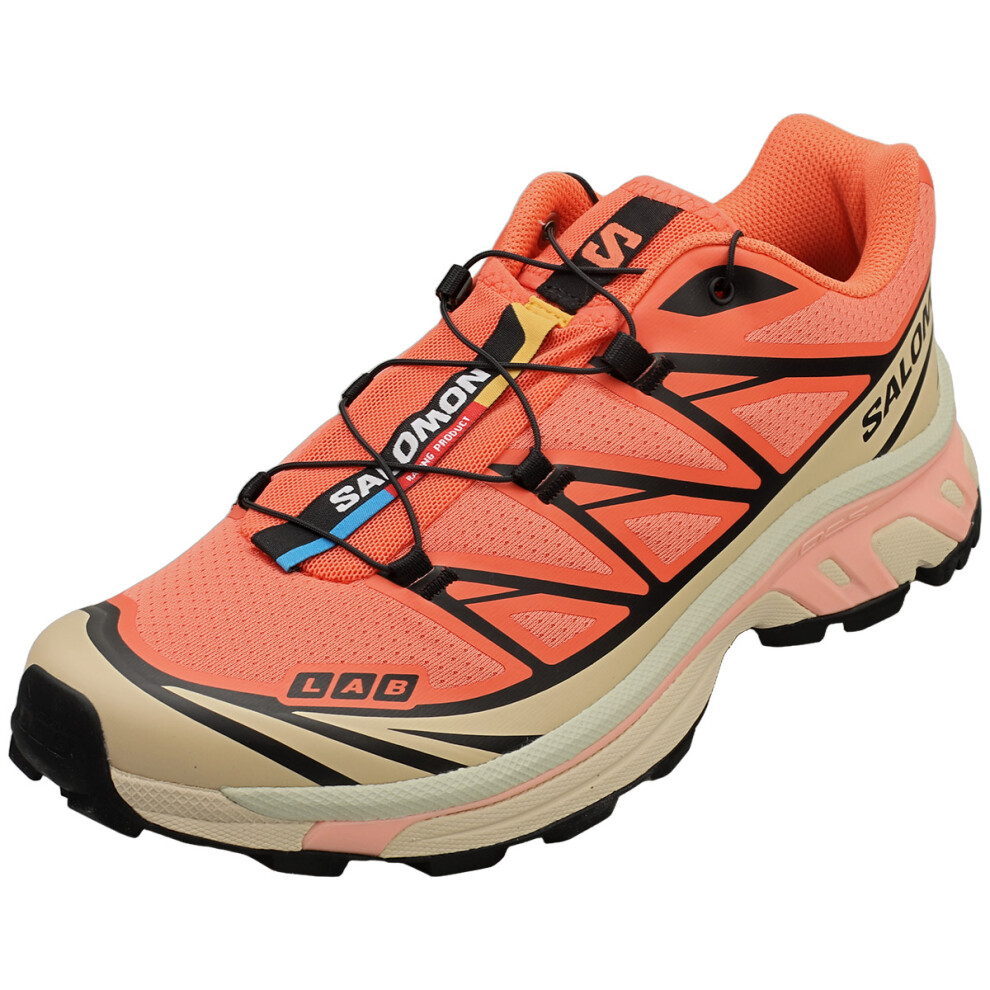 (10) Salomon Xt-6 Unisex Fashion Trainers in Coral Black