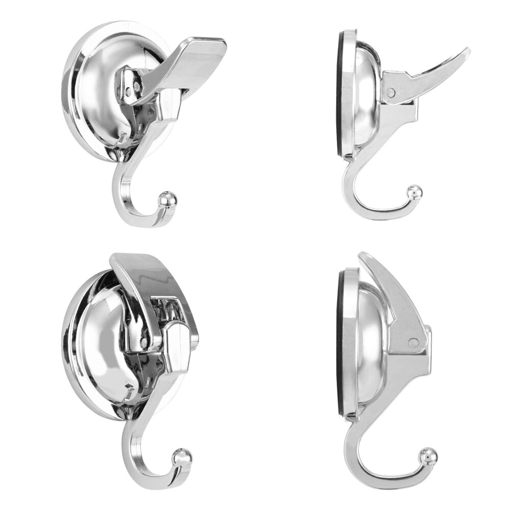 Mnixy, Ganci A Ventosa Resistenti Senza Punzonatura, Potenti Ganci A Ventosa Per Ghirlanda Per Doccia (Confezione Da 4)-image