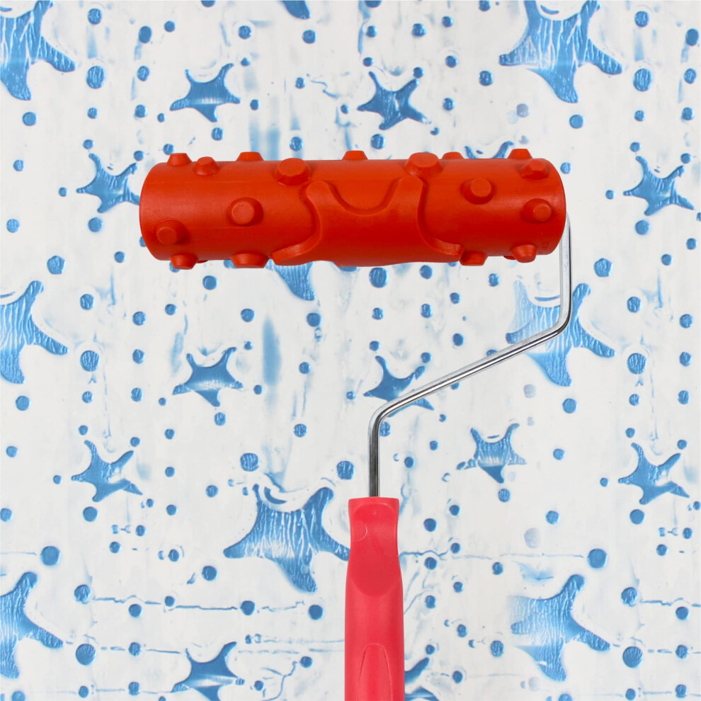 7'' Patterned Paint Roller For Wall Decoration Classic Brick Embossing Texture Rubber Roller Eg208t 616361821002