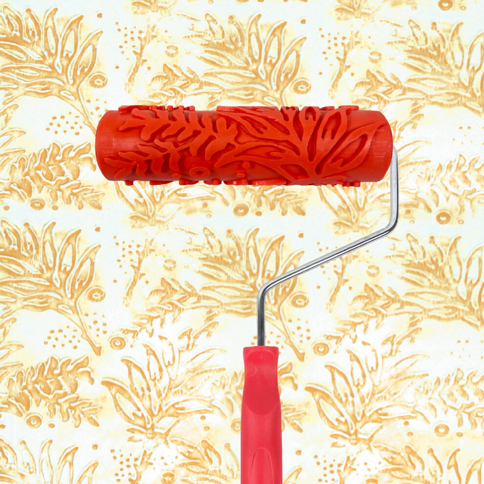 Rouleau     peinture     motifs 7'' pour d   coration murale, rouleau en caoutchouc textur    pour gaufrage de briques classiques (EG075T)