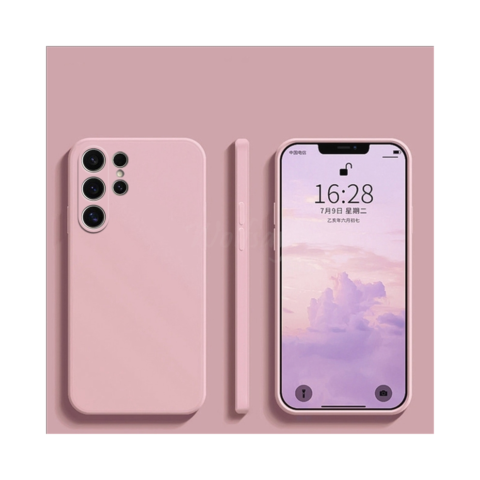 (, For S25) For Samsung Galaxy S25 Ultra Case Liquid Silicone Pink 967854519204