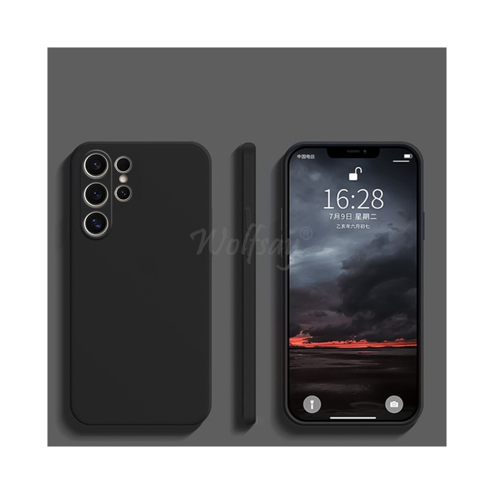 (, For S25) For Samsung Galaxy S25 Ultra Case Liquid Silicone Black 967854519372