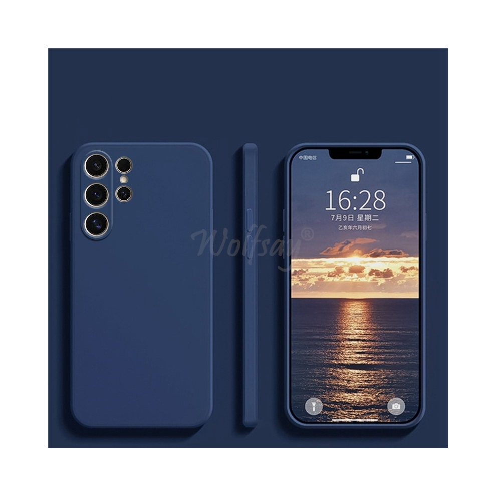(, For S25 Ultra) For Samsung Galaxy S25 Ultra Case Liquid Silicone Blue 967854519389