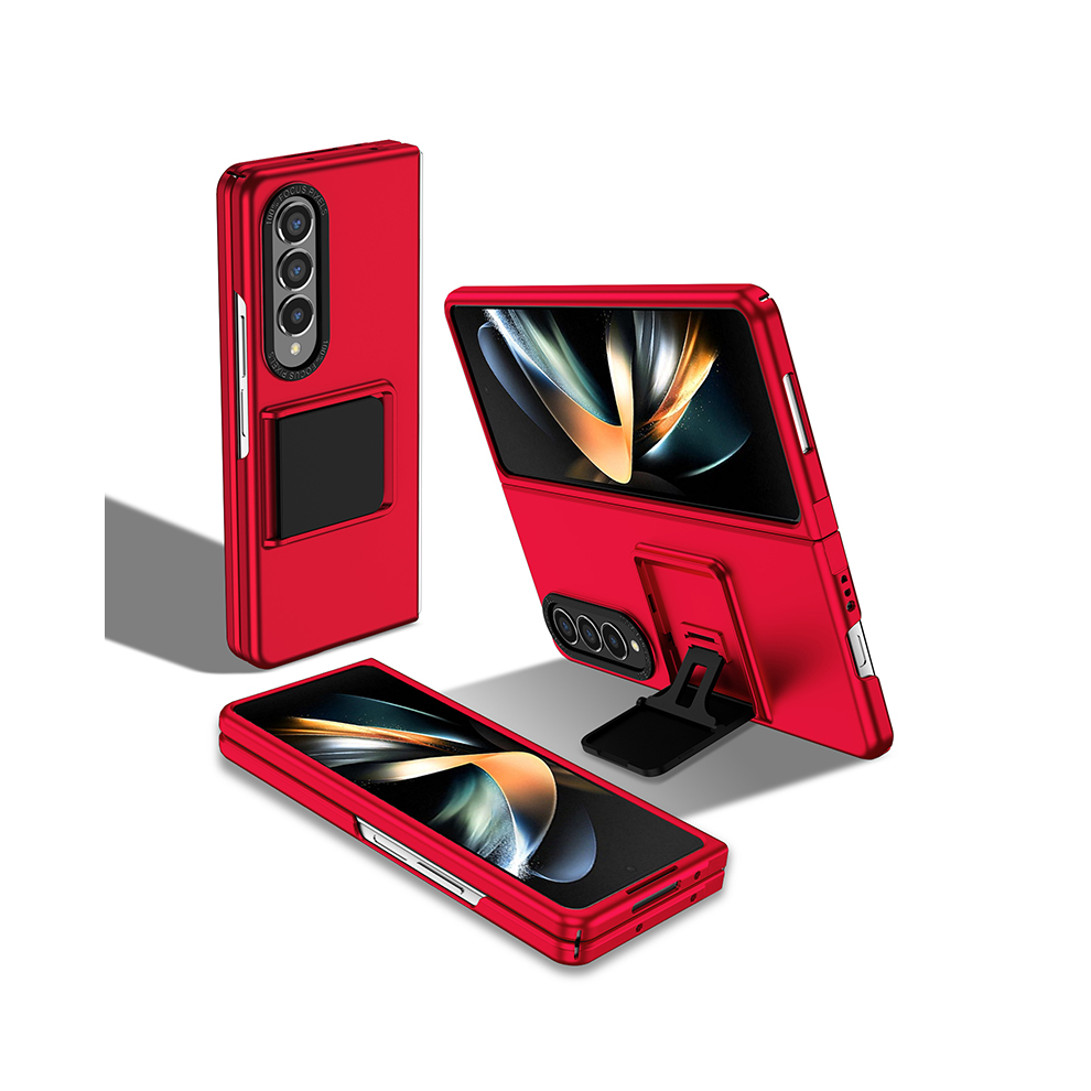 (, For Galaxy Z Fold 4) For Galaxy Z Fold 3 4 Case With Built-In Kickstand Red 967854524994