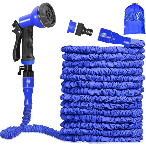 100FT Expandable Garden Hose Pipe Blue
