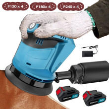Cordless Orbital Sander Polisher 125mm+2x 3.0A Battery+Charger-Makita Compatible