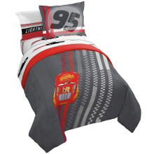 Jay Franco Disney Pixar Cars Race Ready 5-teiliges Doppelbett-Set inklusive Bettdecke und Bettlaken-Set Bettwsche mit Lightning McQueen superw
