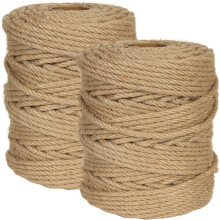 656 ft x 6 mm naturlig jute garn 1/4? Tung hamprep 100% naturlig vriden garn hamprep fr katttrdstorn stark sckvvsladd fr diy hantverk trdg
