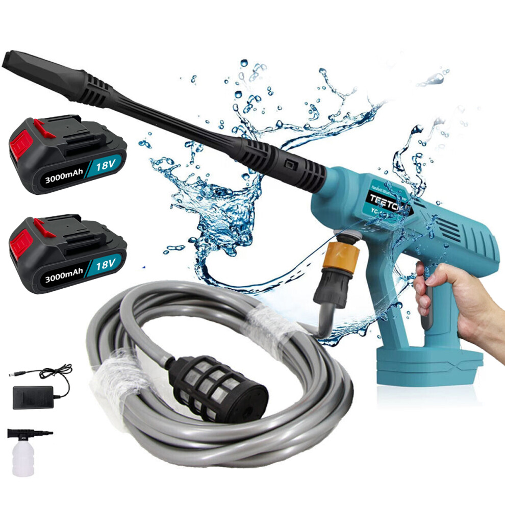 Cordless High Pressure Washer Gun + 2X Battery 3.0A-Makita Compatible
