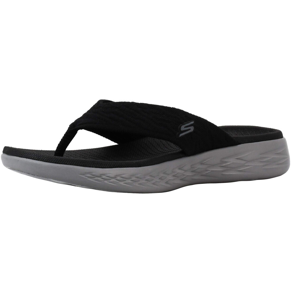 Tongs Skechers On-The-go 600-Sunny Noir/Gris pour femme, pointure 42
