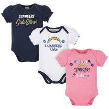 NFL Los Angeles Chargers 3 Pack Kort?rmet Bodysuit bl? Los Angeles Chargers Ny 18 m?neder