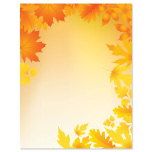 Nuv?rende efter?rsblade falder tema papirvarer - til ferie Thanksgiving breve h?ndskrevne noter 25 ark 8 x 11 tommer printer kompatibel 70# tekst